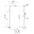 helier square cool touch rigid riser shower, Scudo, Mixer Showers, Showers, 4