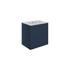 valente 610mm wall hung 2 drawer basin unit basin matt deep blue, Alessio, Wall Hung Vanity Unit, 3