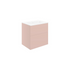 valente 610mm wall hung 2 drawer basin unit basin matt antique rose brass handles, Alessio, Wall Hung Vanity Unit, 3