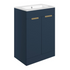 valente 615mm floor standing 2 door basin unit basin matt deep blue, Alessio, Sink Vanity Unit, Basin Unit, 1