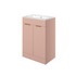 valente 615mm floor standing 2 door basin unit basin matt antique rose, Alessio, Sink Vanity Unit, Basin Unit, 3