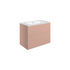 valente 815mm wall hung 2 drawer basin unit basin matt antique rose, Alessio, Wall Hung Vanity Unit, 5