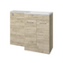 valeria 1100mm combination toilet basin unit rh oak chrome handles, Alessio, Bathroom Cabinet, 2