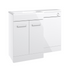 valeria 1100mm combination toilet basin unit lh white gloss brass handles, Alessio, Bathroom Cabinet, 4