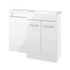 valeria 1100mm combination toilet basin unit rh white gloss brass handles, Alessio, Bathroom Cabinet, 3
