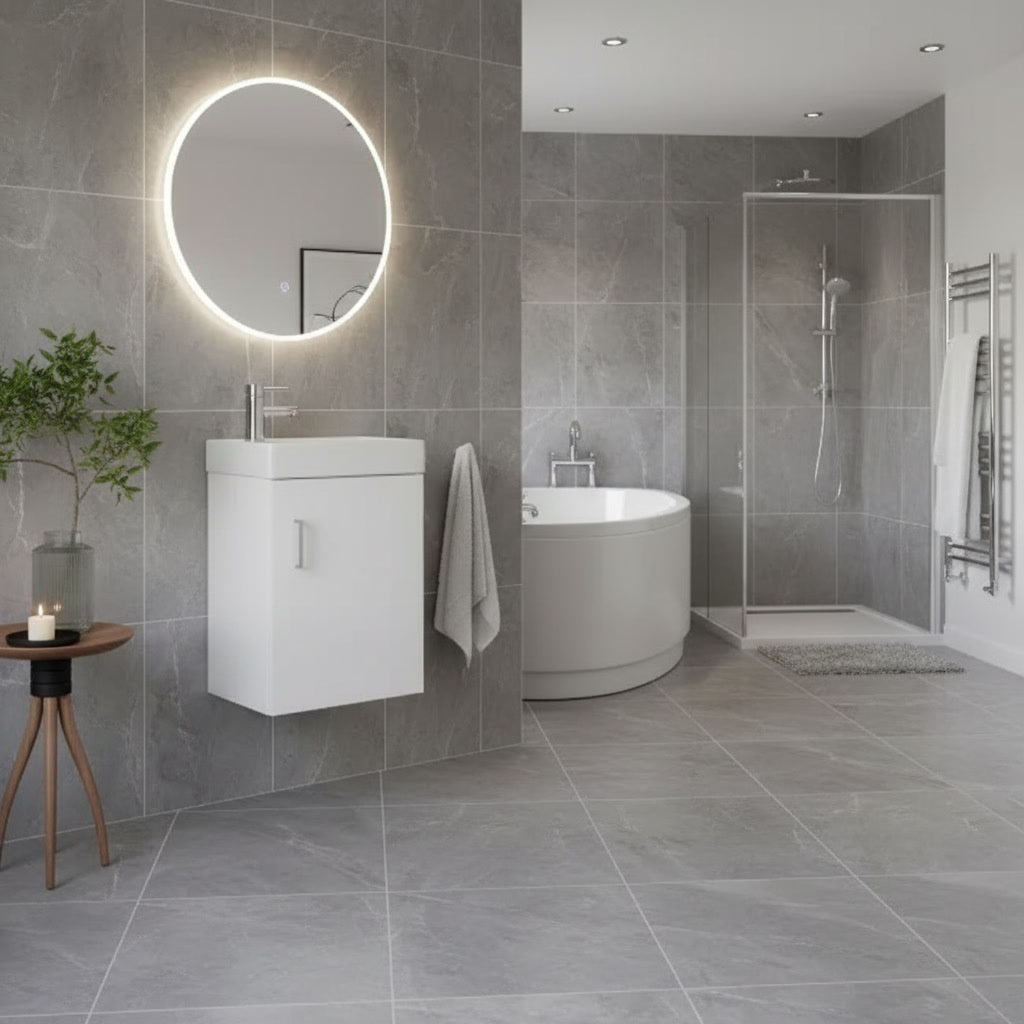 Vault Gloss White 400mm Wall Hung Vanity & Basin