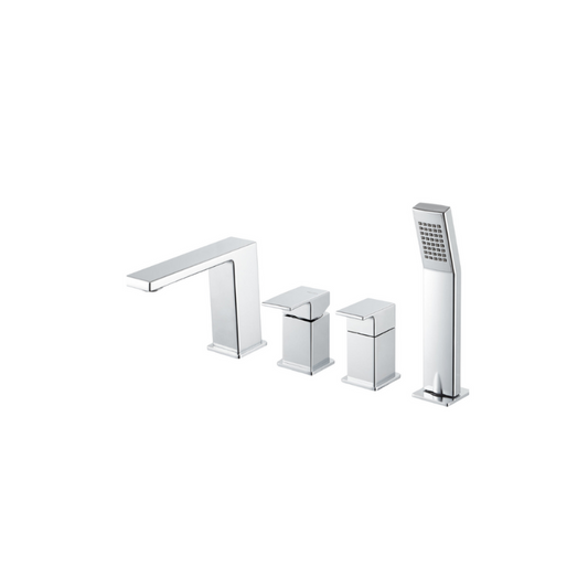 vema lys 4 hole bath shower mixer tap, Vema, Chrome Bath Shower Mixer Taps, Bath Taps, Taps, 1