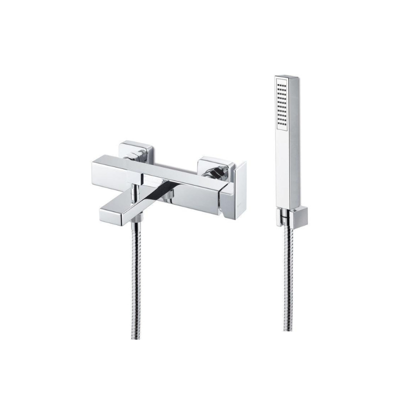 vema lys wall mounted bath shower mixer tap, Vema, Chrome Bath Shower Mixer Taps, Bath Taps, Taps, Wall Mounted Bath Taps, 1