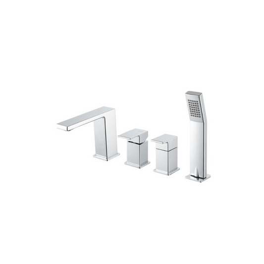 Vema Lys 4-Hole Bath Shower Mixer Taps Chrome