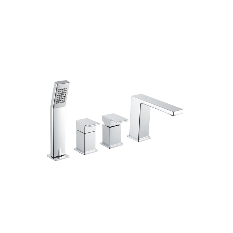 Vema Lys 4-Hole Bath Shower Mixer Taps Chrome