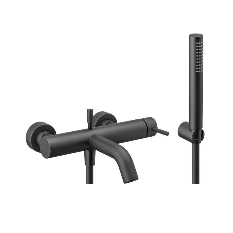 Vema Maira Matt Black Wall Mounted Bath Shower Mixer Tap