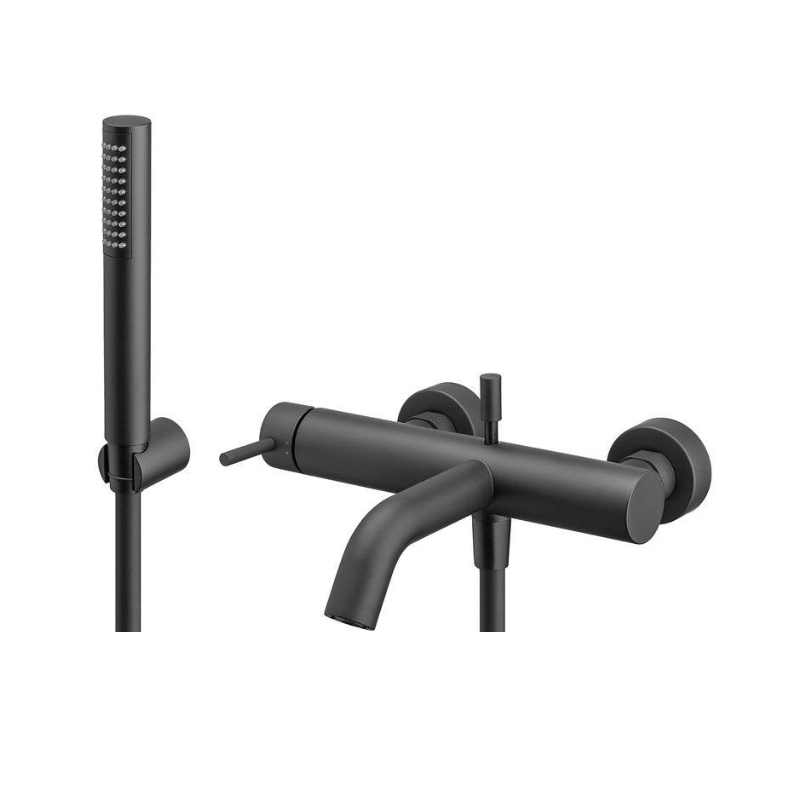 Vema Maira Matt Black Wall Mounted Bath Shower Mixer Tap