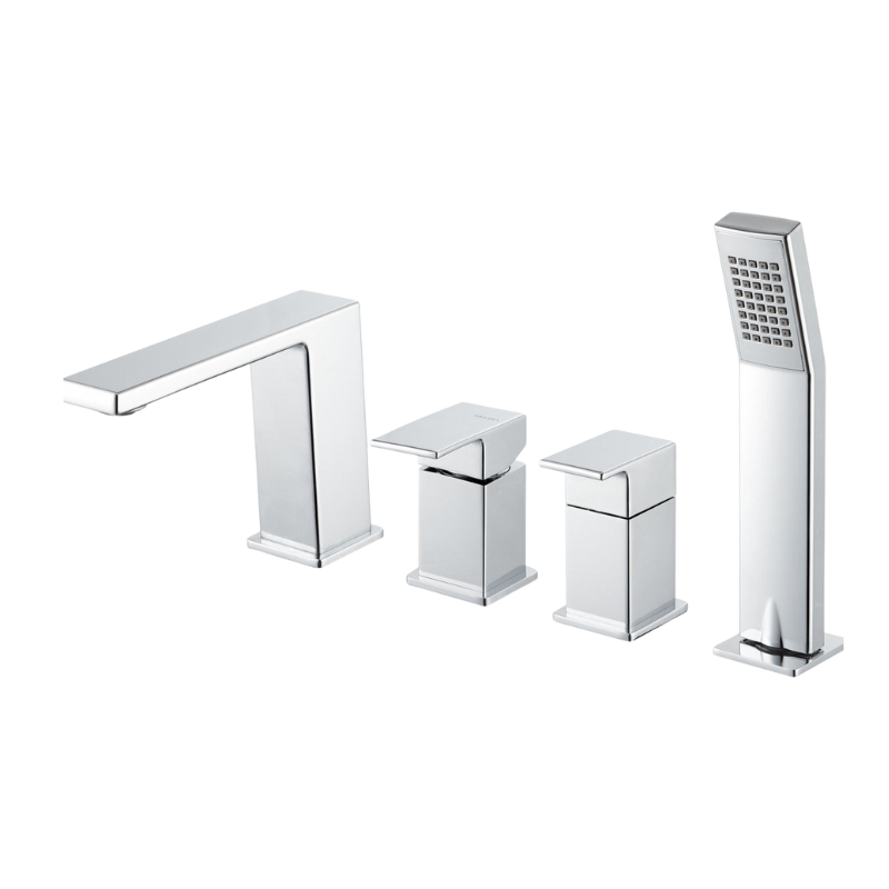 Vema Lys 4-Hole Bath Shower Mixer Taps Chrome