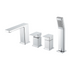 vema lys 4 hole bath shower mixer tap, Vema, Chrome Bath Shower Mixer Taps, Bath Taps, Taps, 3