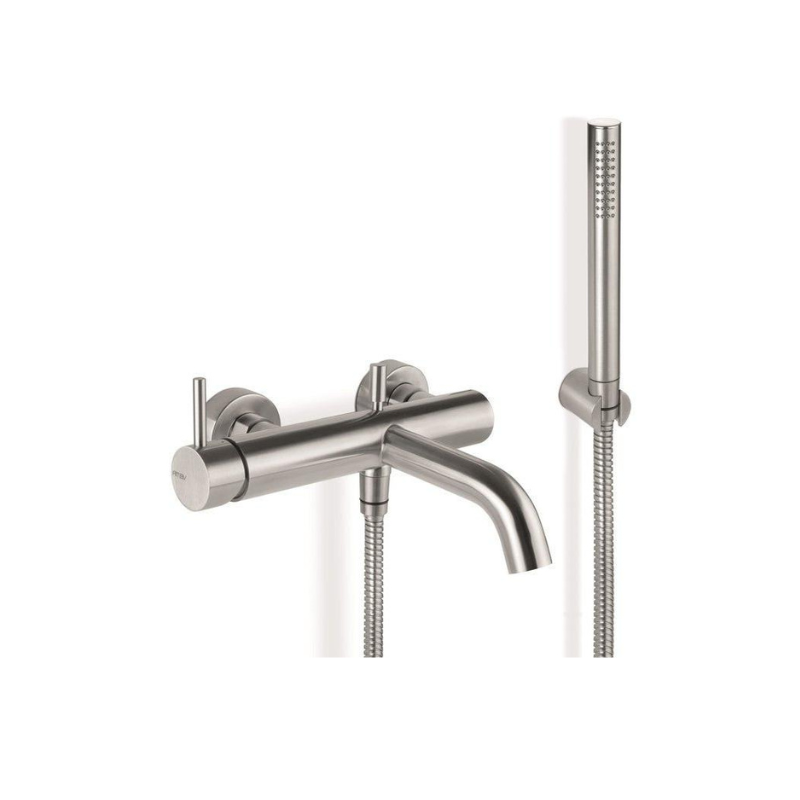 Vema Tiber Wall Mounted Bath Shower Mixer Tap Stainless Steel