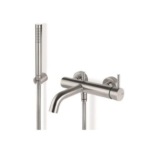 Vema Tiber Wall Mounted Bath Shower Mixer Tap Stainless Steel