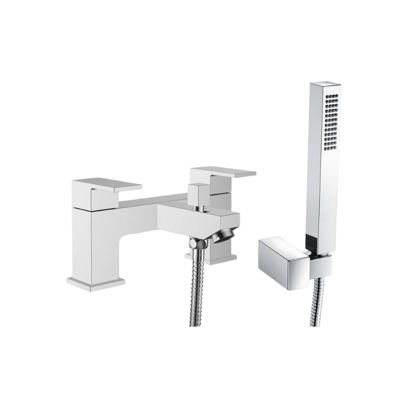 Verona Chrome Bath Filler Tap with Shower Mixer Kit