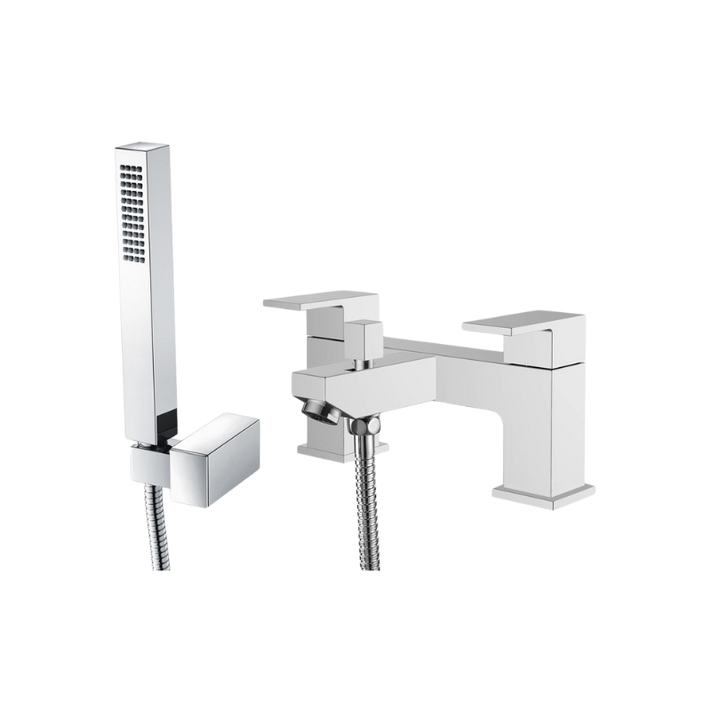 Verona Chrome Bath Filler Tap with Shower Mixer Kit