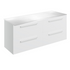 Vito 1200mm Wall Hung Basin Unit & Worktop - White Gloss