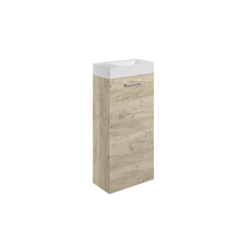 Vito 410mm Floor Standing 1 Door Basin Unit & Basin - Oak