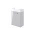 vito 410mm wall hung 1 door basin unit basin grey gloss, Alessio, Wall Hung Vanity Unit, 3