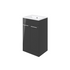 vito 510mm floor standing 2 door basin unit basin anthracite gloss, Alessio, Sink Vanity Unit, Basin Unit, 3