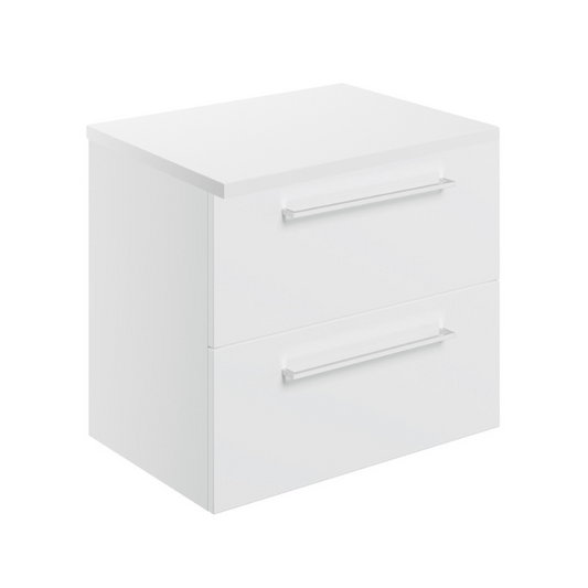 vito 600mm wall hung basin unit worktop white gloss, Alessio, Wall Hung Vanity Unit, 1