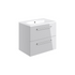 vito 610mm wall hung 2 drawer basin unit basin grey gloss, Alessio, Wall Hung Vanity Unit, 2