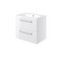 vito 610mm wall hung 2 drawer basin unit basin white gloss, Alessio, Wall Hung Vanity Unit, 3