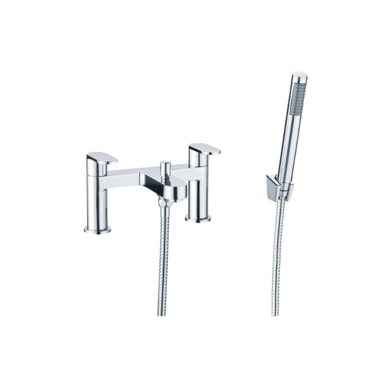 aurora chrome bath filler tap with shower mixer kit, Alessio, Chrome Bath Shower Mixer Taps, Bath Taps, Taps, 1