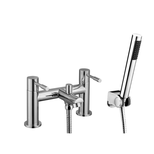 vito chrome bath filler tap with shower mixer kit 1, Alessio, Chrome Bath Shower Mixer Taps, Bath Taps, Taps, 1