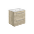 vito 510mm wall hung 2 drawer basin unit basin oak, Alessio, Wall Hung Vanity Unit, 2
