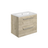 vito 610mm wall hung 2 drawer basin unit basin oak, Alessio, Wall Hung Vanity Unit, 2
