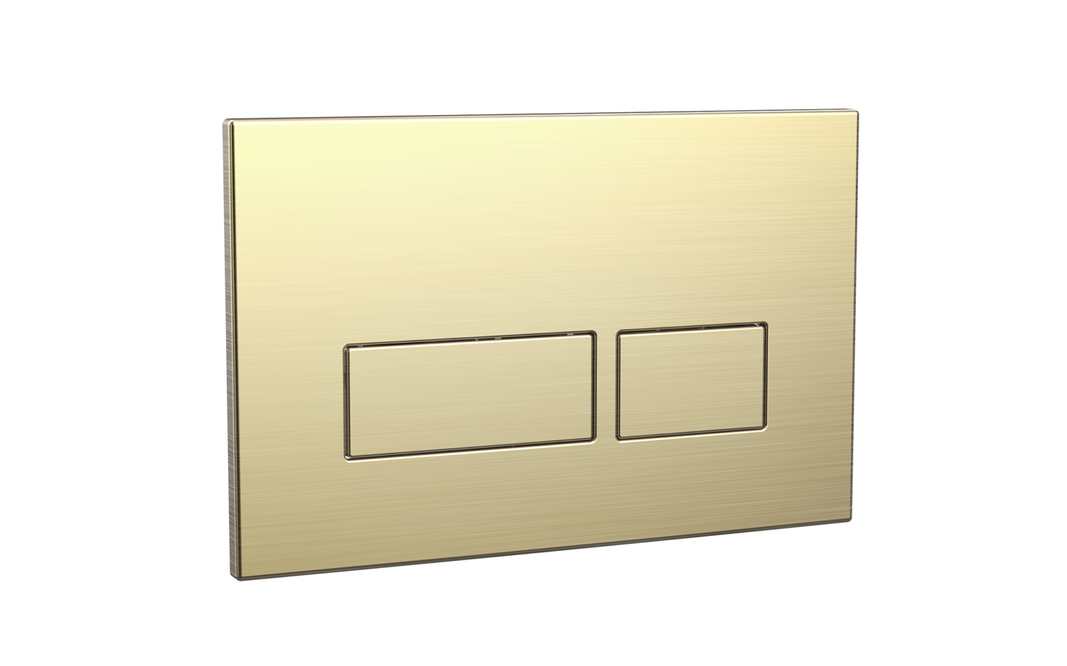 Scudo Square Brushed Brass Dual Flush Button