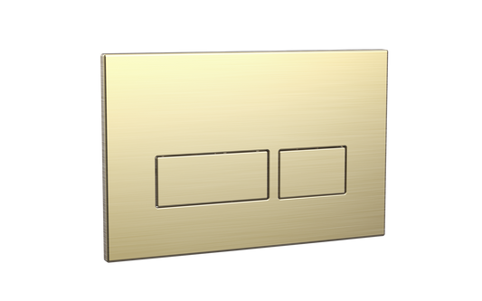 Scudo Square Brushed Brass Dual Flush Button