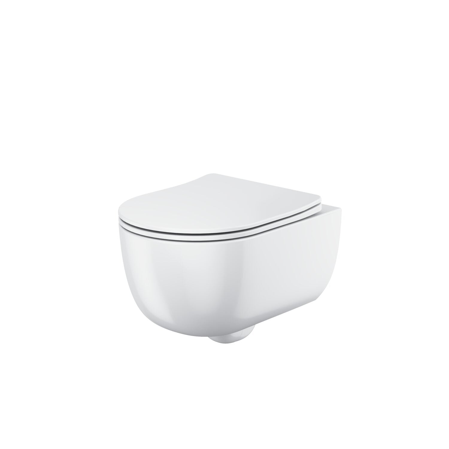 Riviera Round Wall Hung Toilet & Seat White