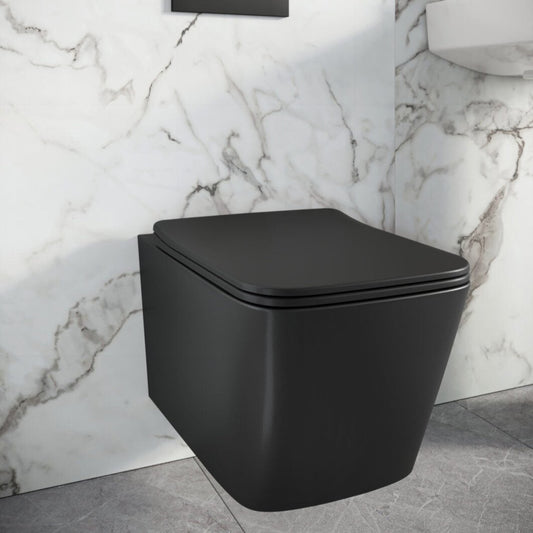 riviera square wall hung wc black, Scudo, Wall Hung Toilet, 1