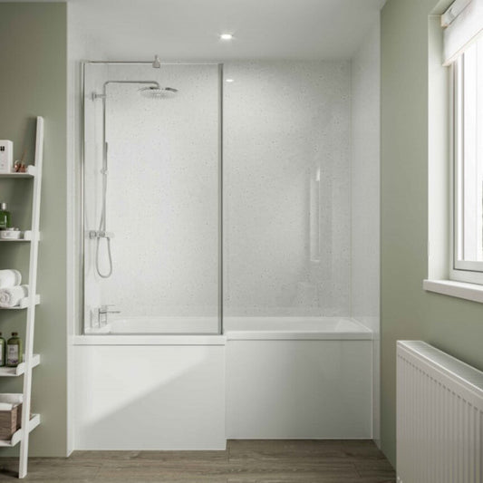 Multipanel White Snow Classic Shower Panel