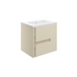 zane 615mm wall hung basin unit white basin matt cotton oak effect finish, Alessio, Wall Hung Vanity Unit, 4