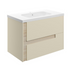 zane 815mm wall hung basin unit white basin matt cotton oak effect finish, Alessio, Wall Hung Vanity Unit, 1