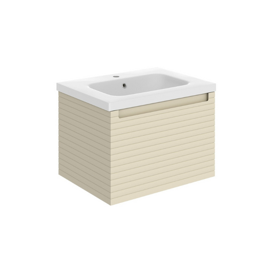 zante 615mm wall hung basin unit matt cotton, Alessio, Wall Hung Vanity Unit, 2