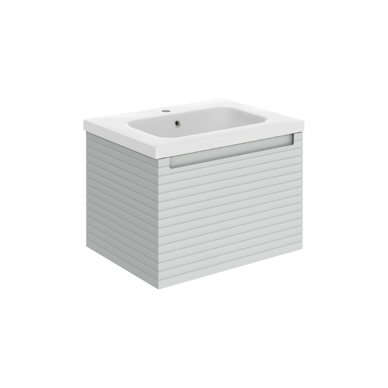 Zante 615mm Wall Hung Basin Unit - Mineral Grey