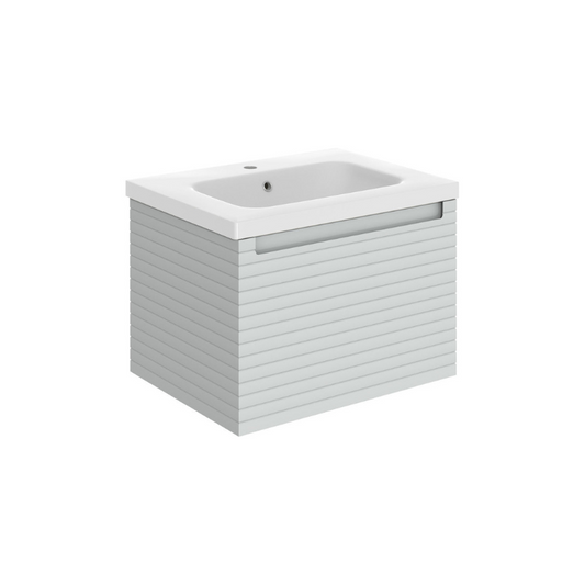 zante 615mm wall hung basin unit mineral grey, Alessio, Wall Hung Vanity Unit, 3