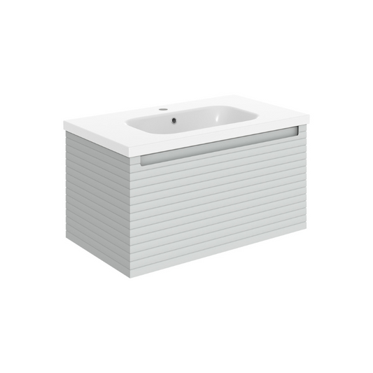 zante 815mm wall hung basin unit mineral grey, Alessio, Wall Hung Vanity Unit, 5