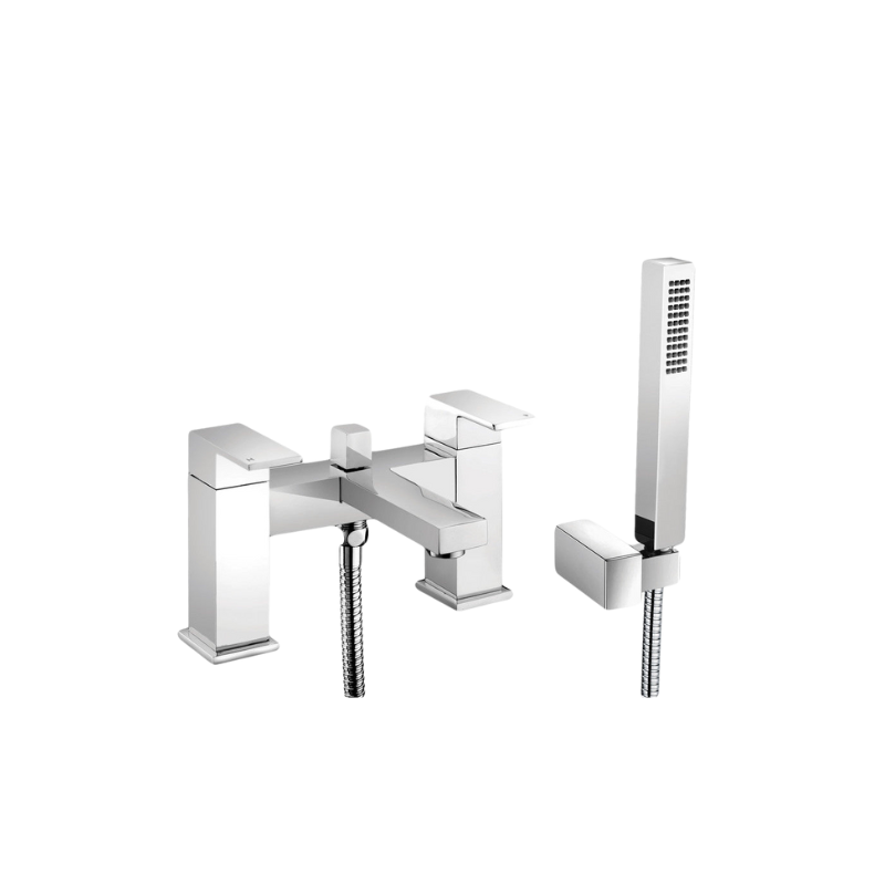 Zara Chrome Bath Filler Mixer Tap with Shower Kit