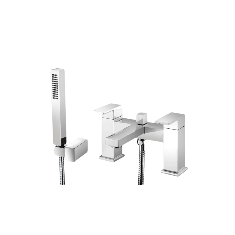 Zara Chrome Bath Filler Mixer Tap with Shower Kit