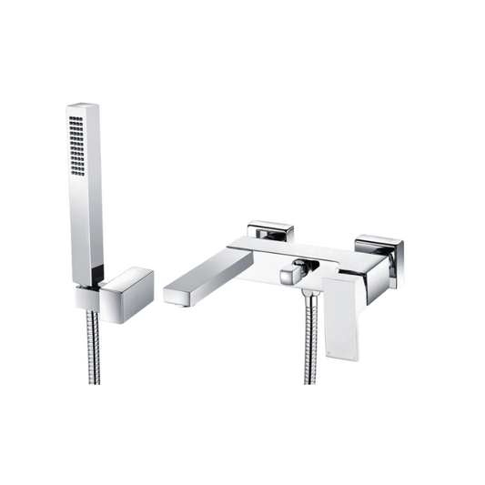 zara wall mounted chrome bath shower mixer tap with shower kit, Alessio, Chrome Bath Shower Mixer Taps, Bath Taps, Taps, Wall Mounted Bath Taps, 1