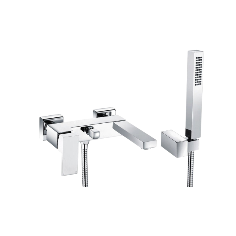 zara wall mounted chrome bath shower mixer tap with shower kit, Alessio, Chrome Bath Shower Mixer Taps, Bath Taps, Taps, Wall Mounted Bath Taps, 3