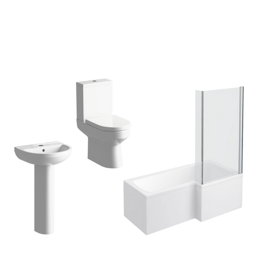 Zen Shower Bath Suite 1700mm Right Hand Bath
