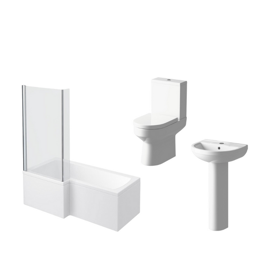 Zen Shower Bath Suite 1700mm Left Hand Bath